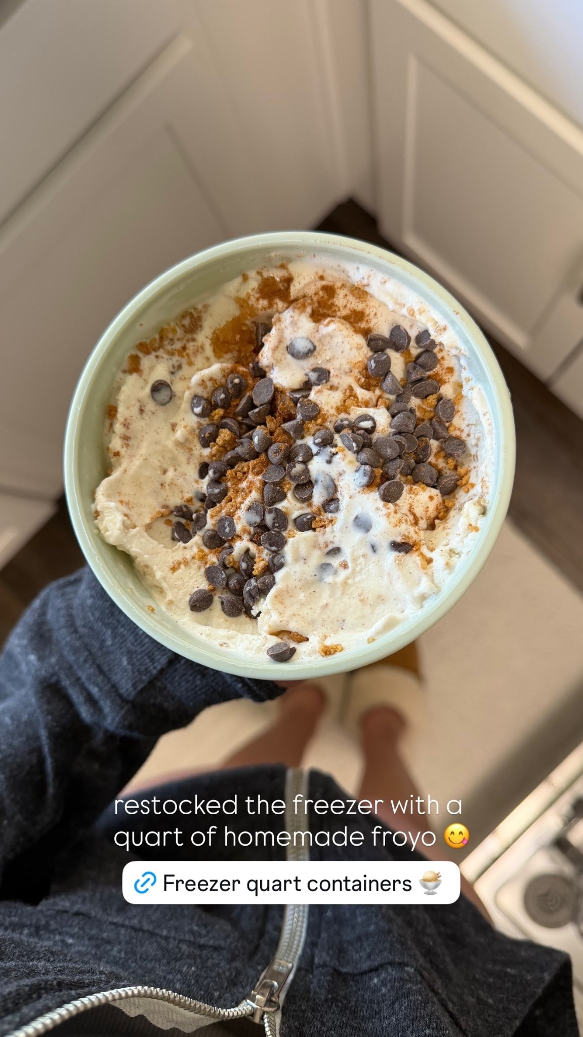 restocked the freezer with a quart of homemade froyo 😋