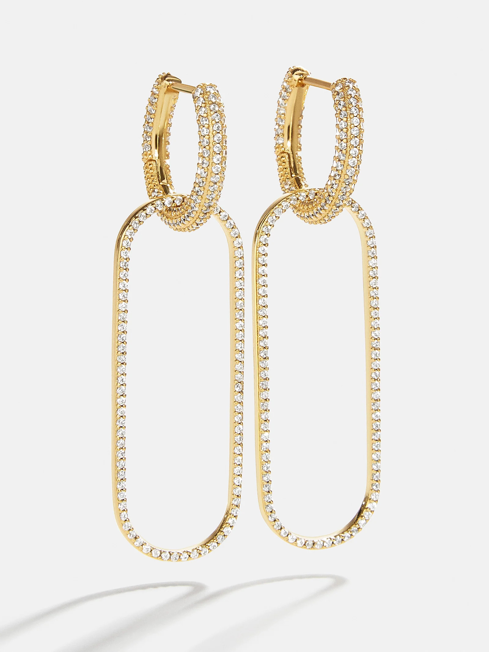 18K Gold Clara Earrings - Gold/Pavé | BaubleBar (US)