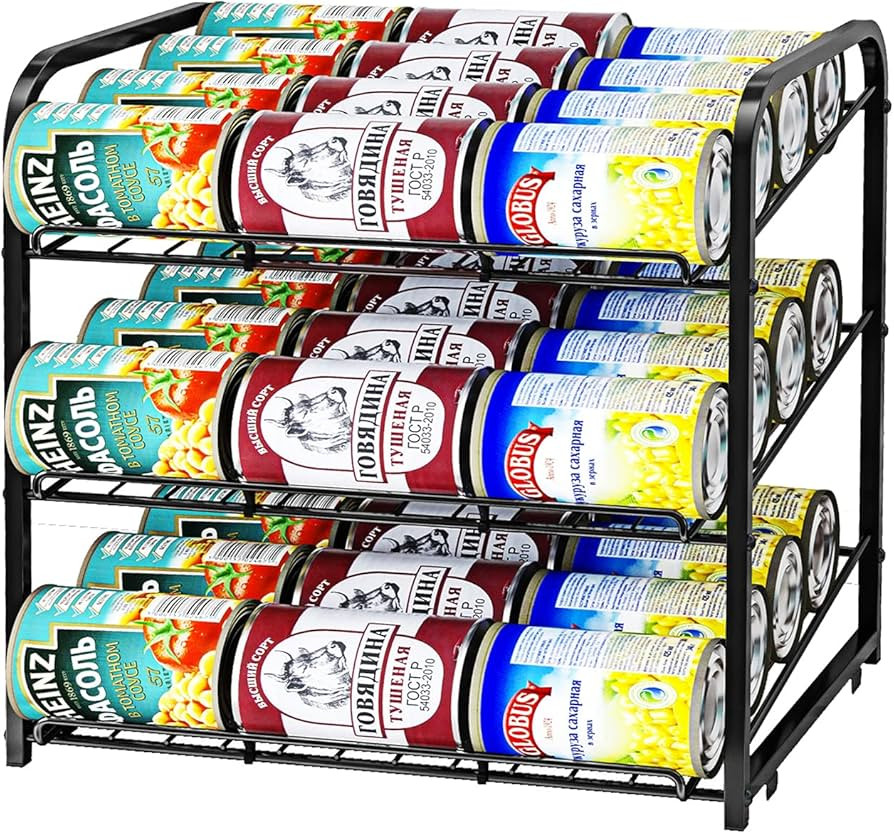AIYAKA Can Rack Organizer, 3 Tier Stackable Can Storage Dispenser, for Food Storage, Kitchen or P... | Amazon (US)
