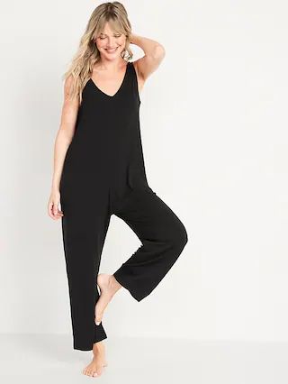 Sunday Sleep Cropped Wide-Leg Jumpsuit for Women | Old Navy (US)