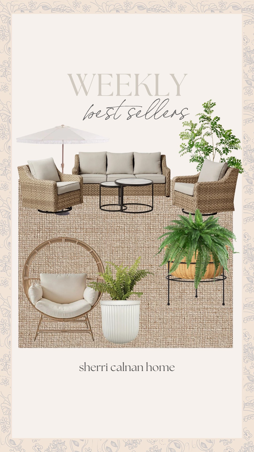 Weekly Best Sellers

Coastal favorites trending products  trending coastal finds  neutral home decor  patio decor  patio furniture  coastal patio  sherricalnanhome

#LTKSeasonal #LTKHome