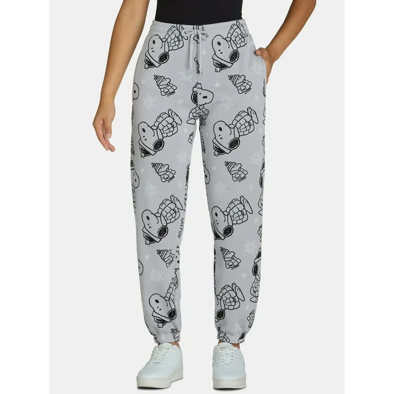 Snoopy Women’s Graphic Joggers, 29” Inseam, Sizes XXS-XXL - Walmart.com | Walmart (US)