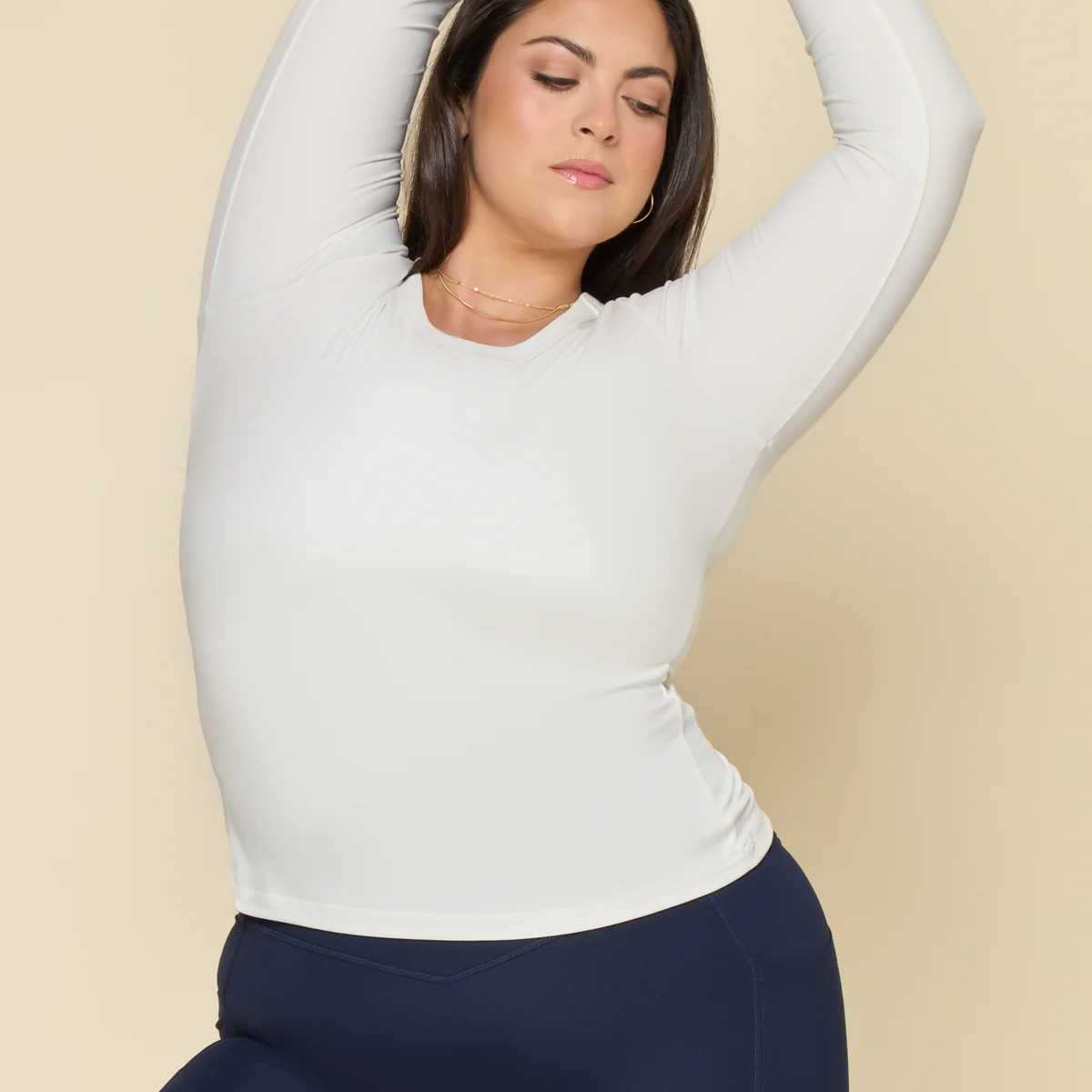 Call Me Baby Long Sleeve Top - White | POPFLEX