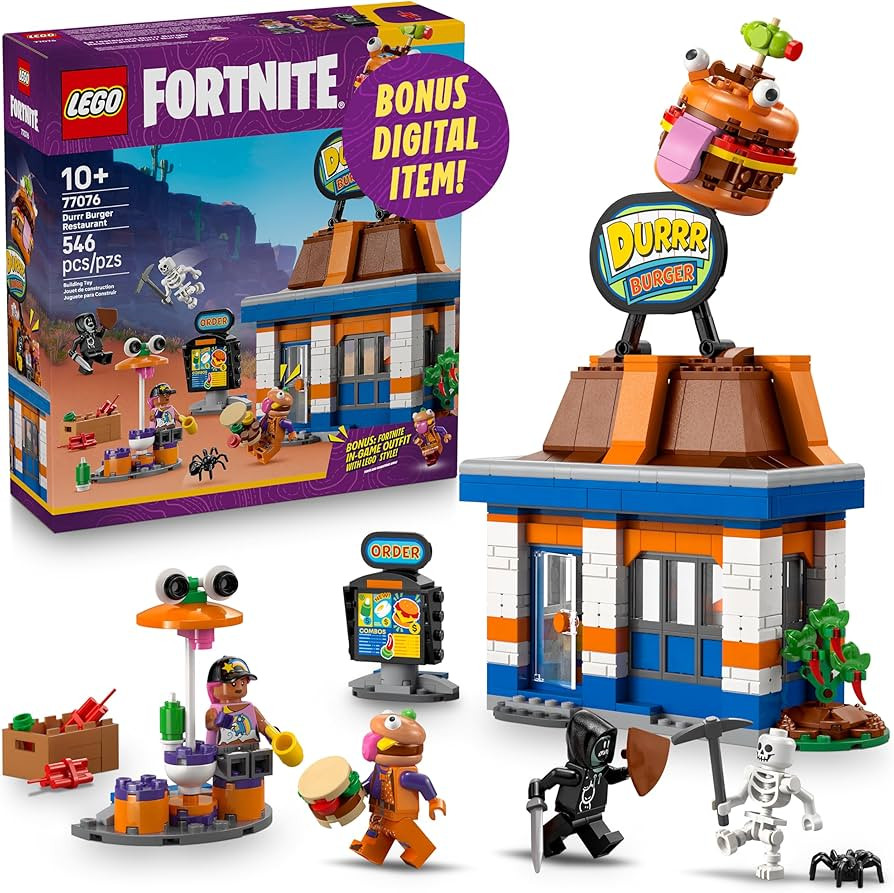 LEGO Fortnite Durrr Burger Restaurant Kids Toy - Video Game Building Set for Boys & Girls, Ages 1... | Amazon (US)
