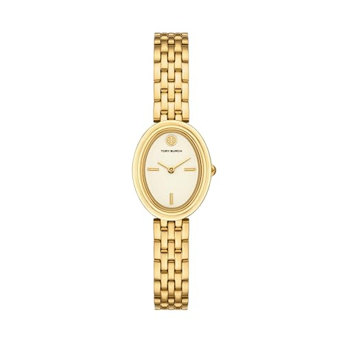 Tory Burch Women's Oval Gold-Tone Stainless Steel Bracelet Watch (Model: TBW6032) | Amazon (US)