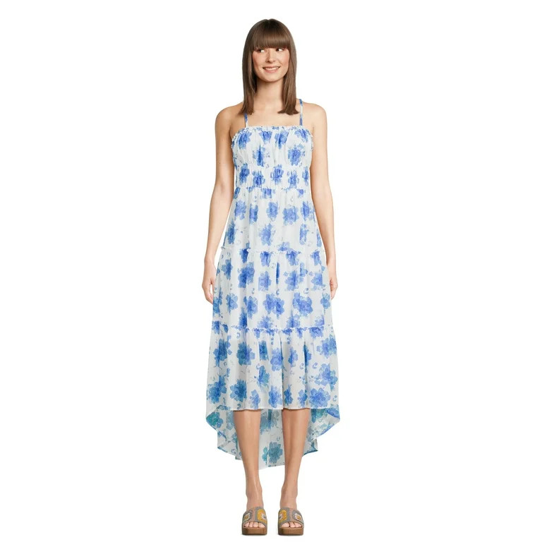 No Boundaries Juniors’ Ruffle High Low Dress, Sizes XS-XXXL - Walmart.com | Walmart (US)