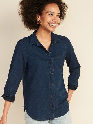 Chambray Classic Shirt for Women | Old Navy (US)