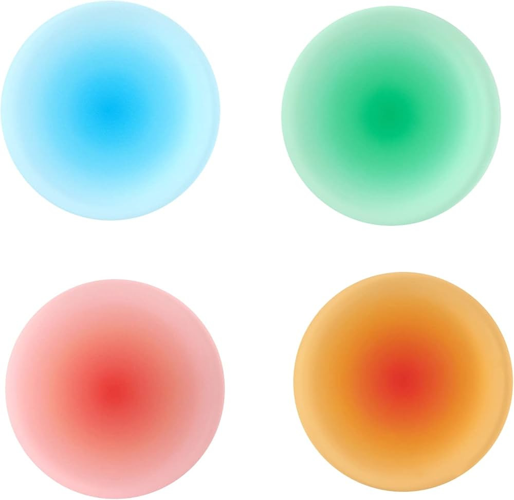 Acrylic Drink Coasters Set Colorful Round Desk Cup Coasters Heat-Resistant Hot Pads Mats for Tabl... | Amazon (US)