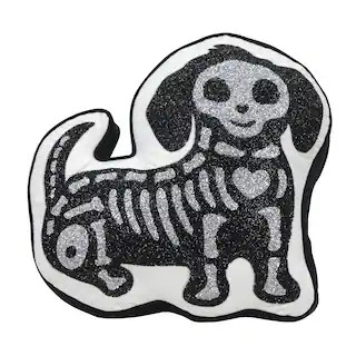 16.5" Black & Silver Skeleton Dog Accent Pillow by Ashland® | Michaels | Michaels Stores