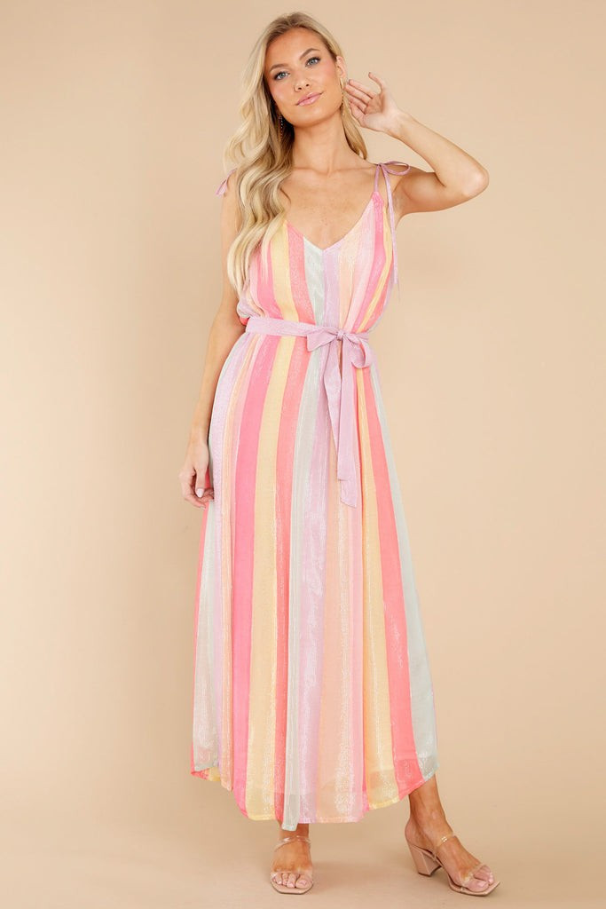 Cary Marbella Mix Rainbow Maxi Dress | Red Dress 
