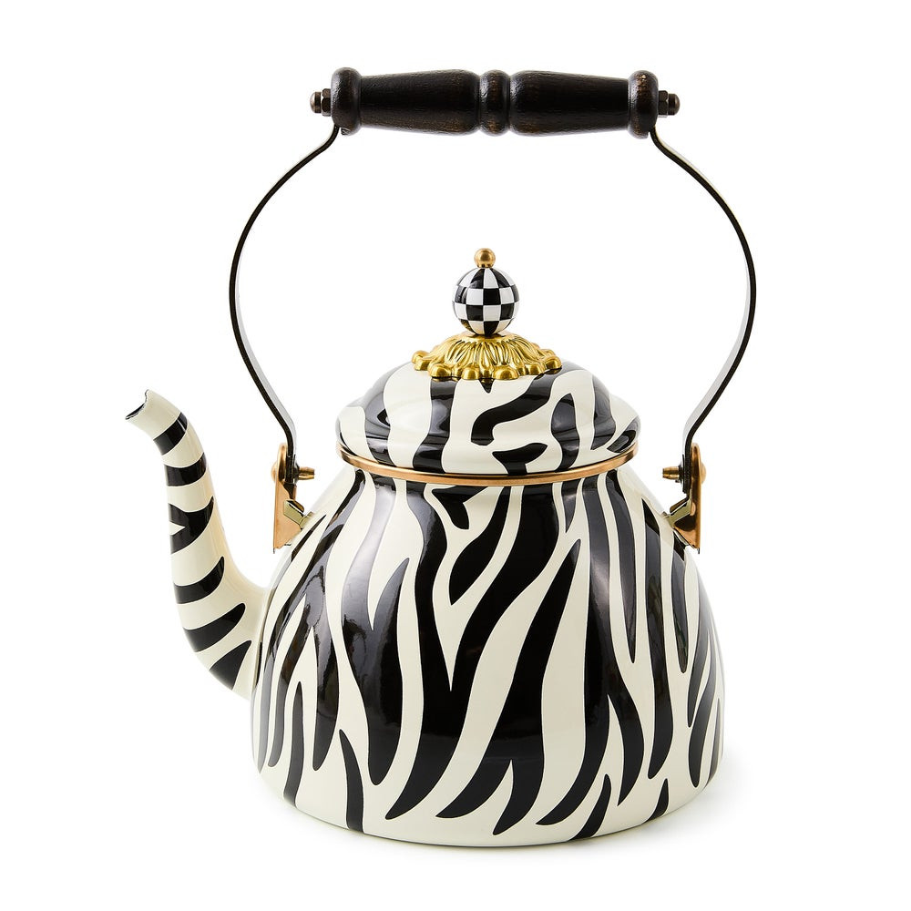 Zebra 2 Quart Tea Kettle | MacKenzie-Childs