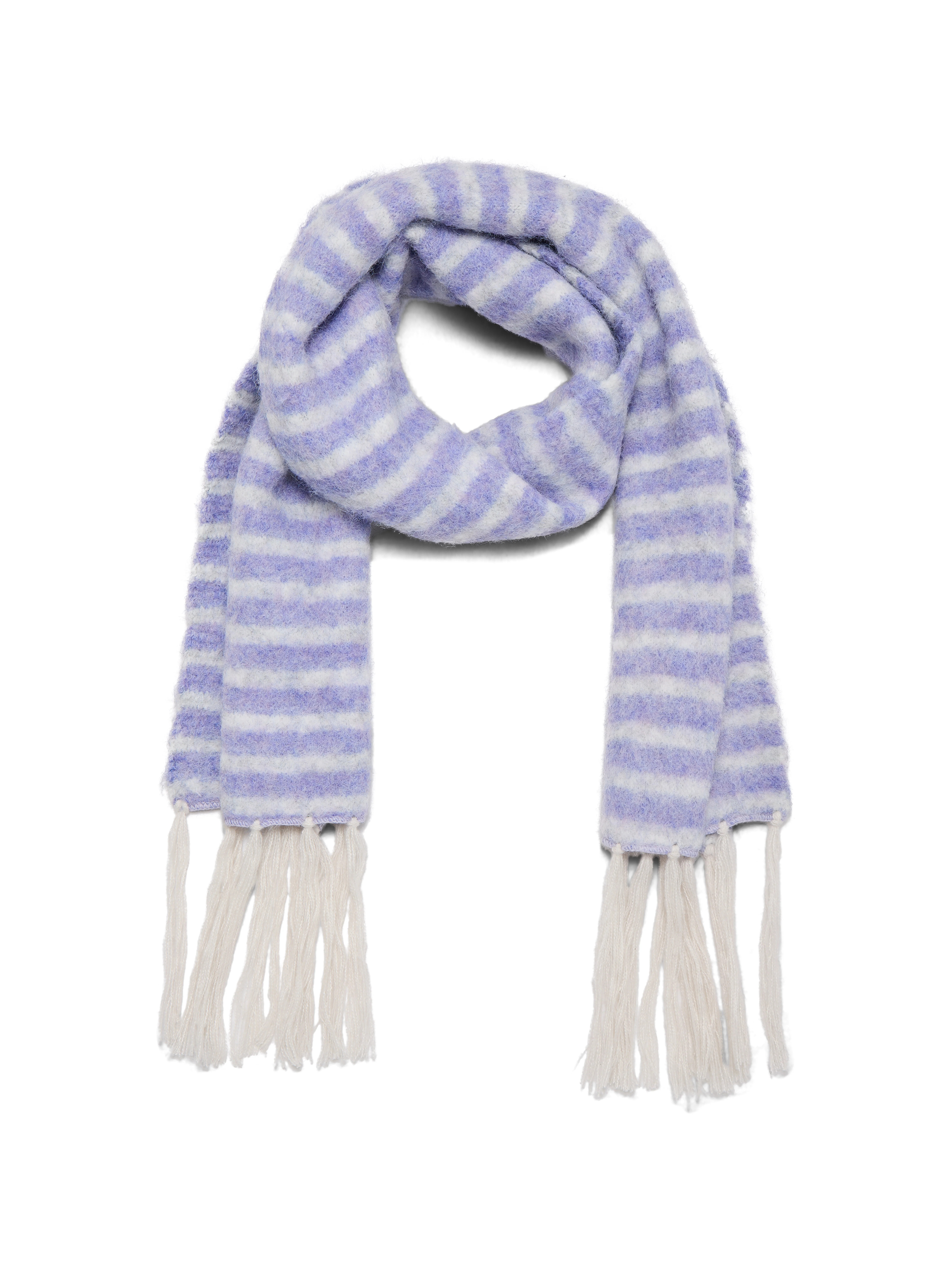 No Boundaries Striped Scarf, Women's, Lilac Multi | Walmart (US)