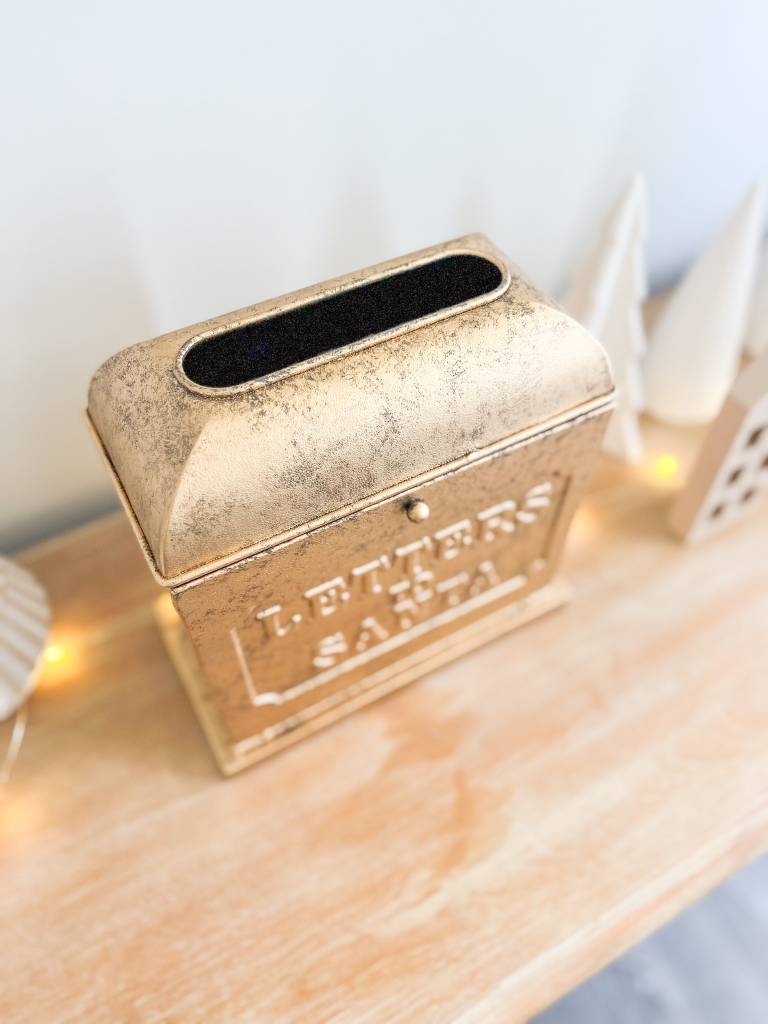 Gold Letters to Santa Mailbox. Christmas Decor. Christmas decorations. Christmas home decor. 

#LTKHoliday #LTKhome #LTKSeasonal