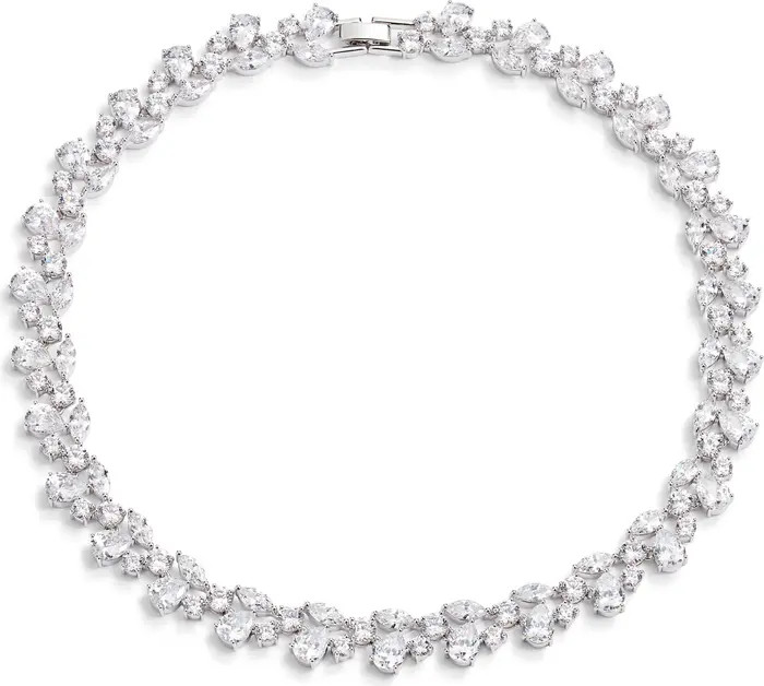 Cubic Zirconia Cluster Collar Necklace | Nordstrom