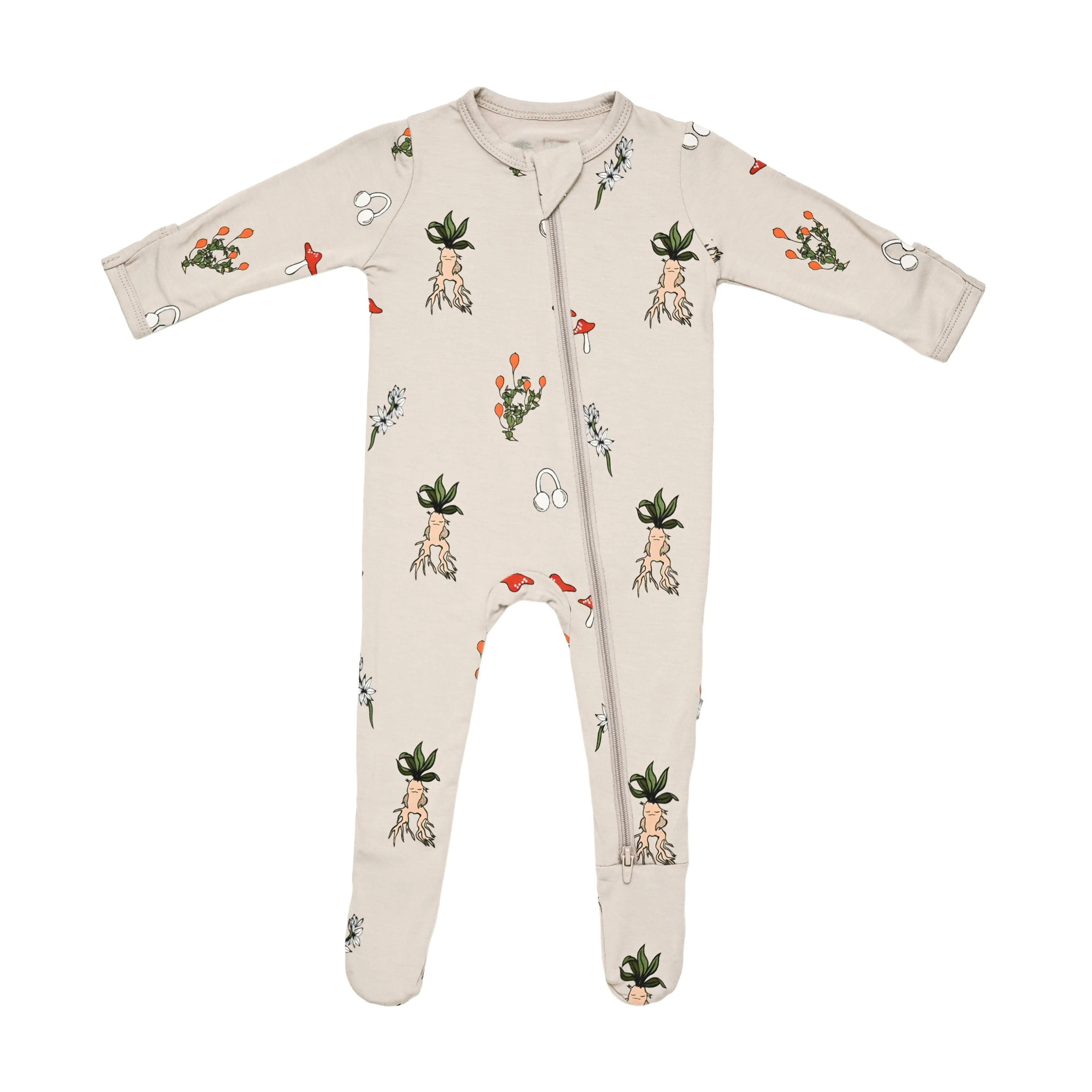Zippered Footie in Herbology | Kyte BABY
