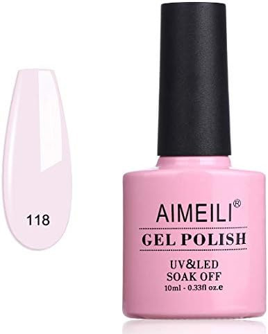 AIMEILI Soak Off UV LED Gel Nail Polish - Gardenia Jasminoides Ellis (118) 10ml | Amazon (US)