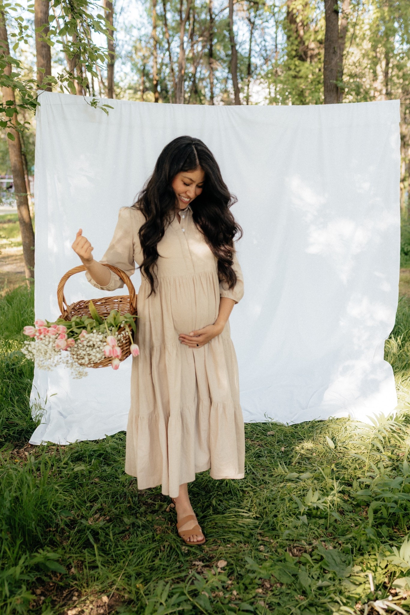 Favorite dress! It’s not maternity wear (although I’ve been wearing it at 36 weeks pregnant), so I will wear it post partum too!