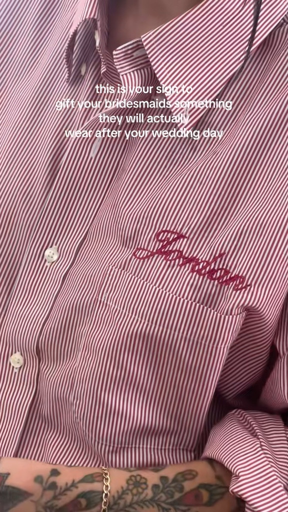 here are some similar places where you can get personalized button downs for your bridesmaids on your wedding day 🫶

#LTKStyleTip #LTKWedding #LTKWatchNow