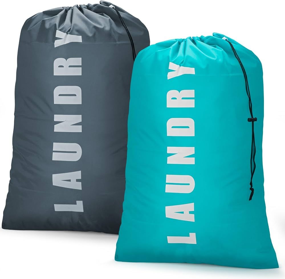 Amazon.com: Isink Laundry Bag,2 Pack Travel Laundry Bags for Dirty Clothes,Large Laundry Bags for... | Amazon (US)