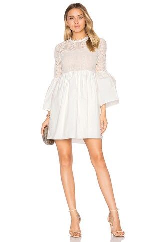 Flare Sleeve Lace Mini Dress | Revolve Clothing
