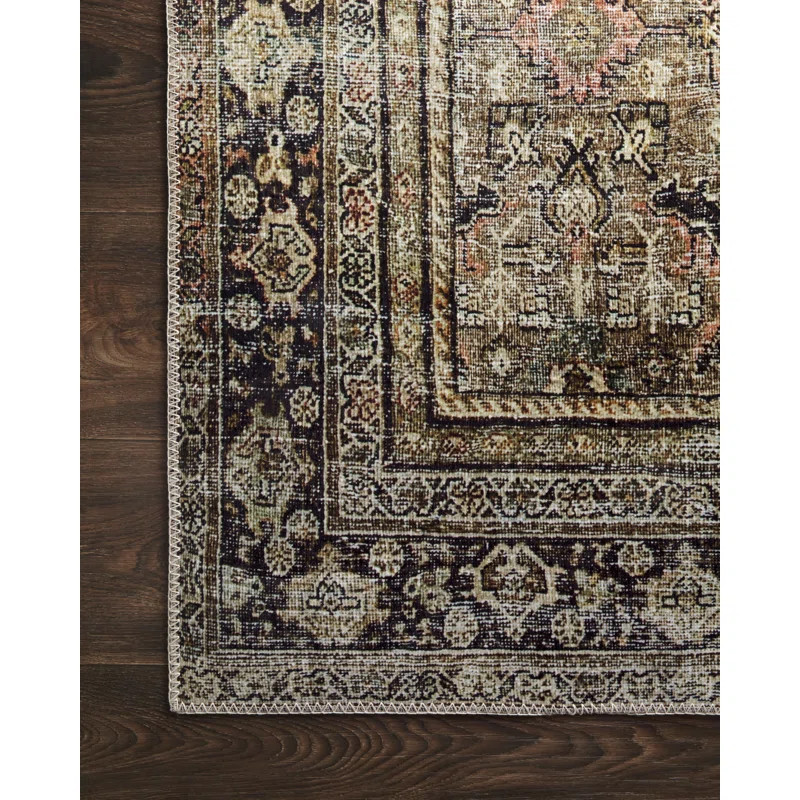 Giacinto Oriental Olive/Charcoal Area Rug | Wayfair North America