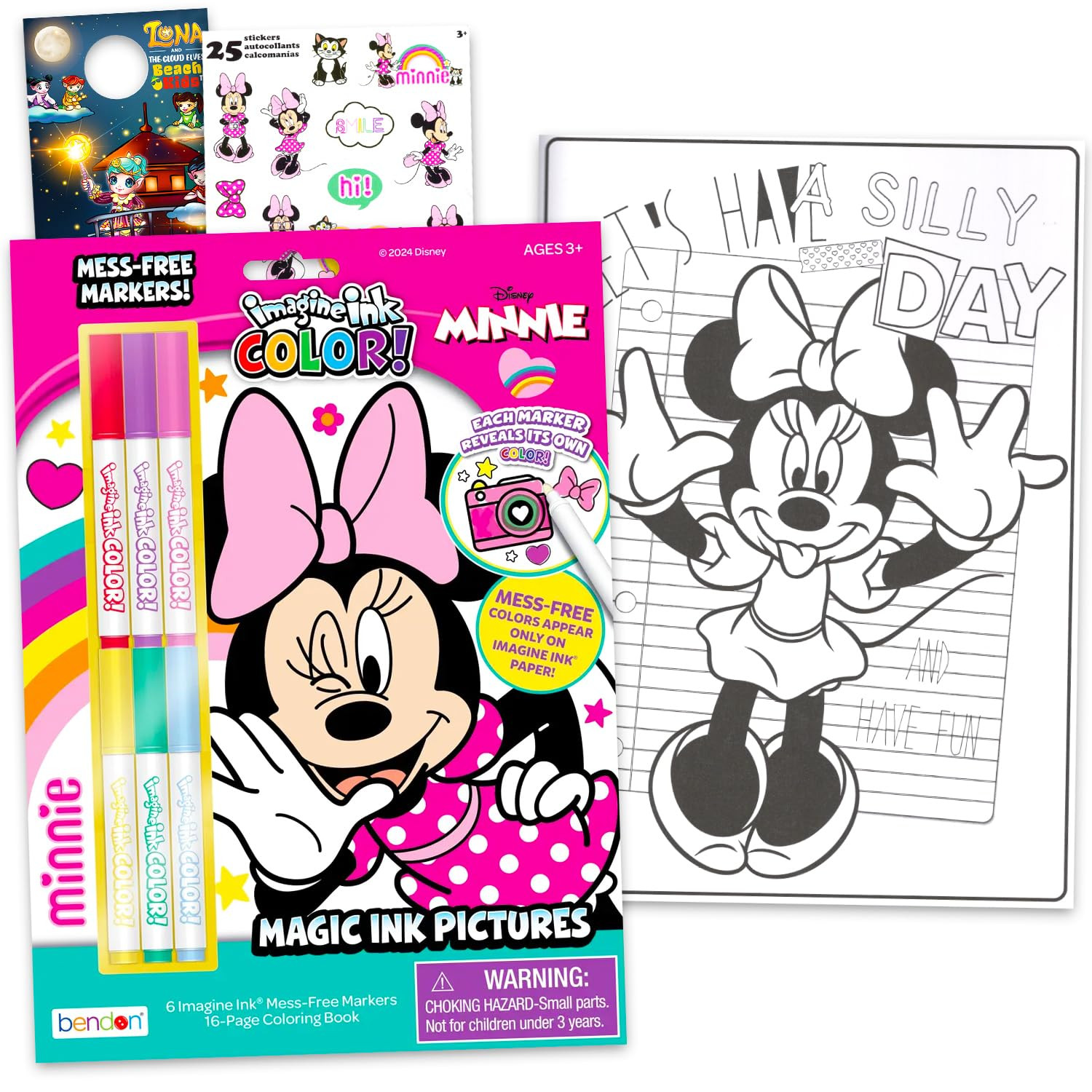 Minnie Mouse Imagine Ink Coloring Book Set - Bundle with 16-Page Mess-Free Minnie Mouse Activity ... | Amazon (US)
