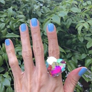 Aurora Borealis Crystal Heart Cocktail/Statement Ring | Poshmark
