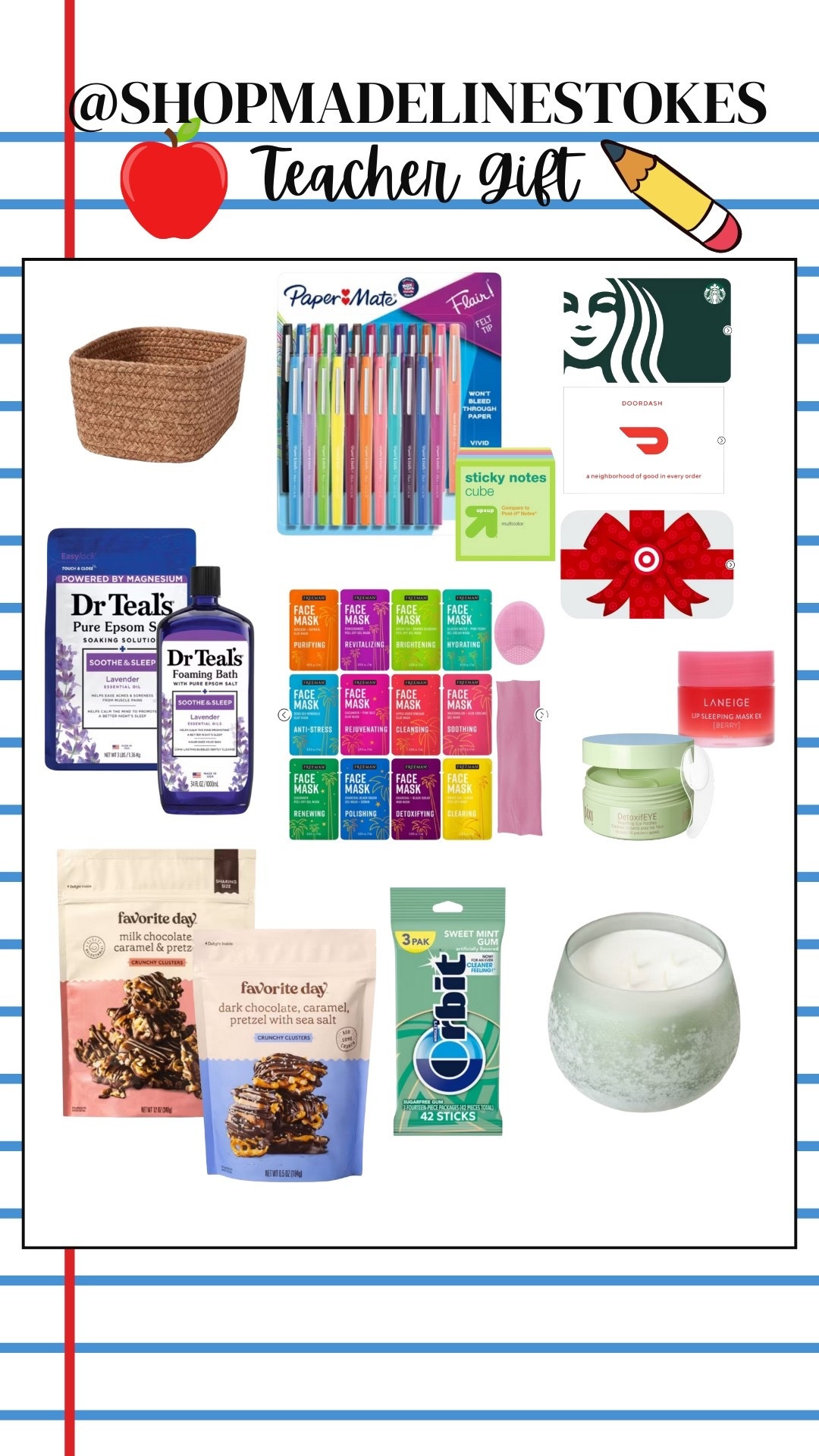 Build you child’s teacher the perfect little gift basket for back to school! It’s always a plus if you can include gift cards from local businesses! 

#LTKFamily #LTKSeasonal #LTKKids