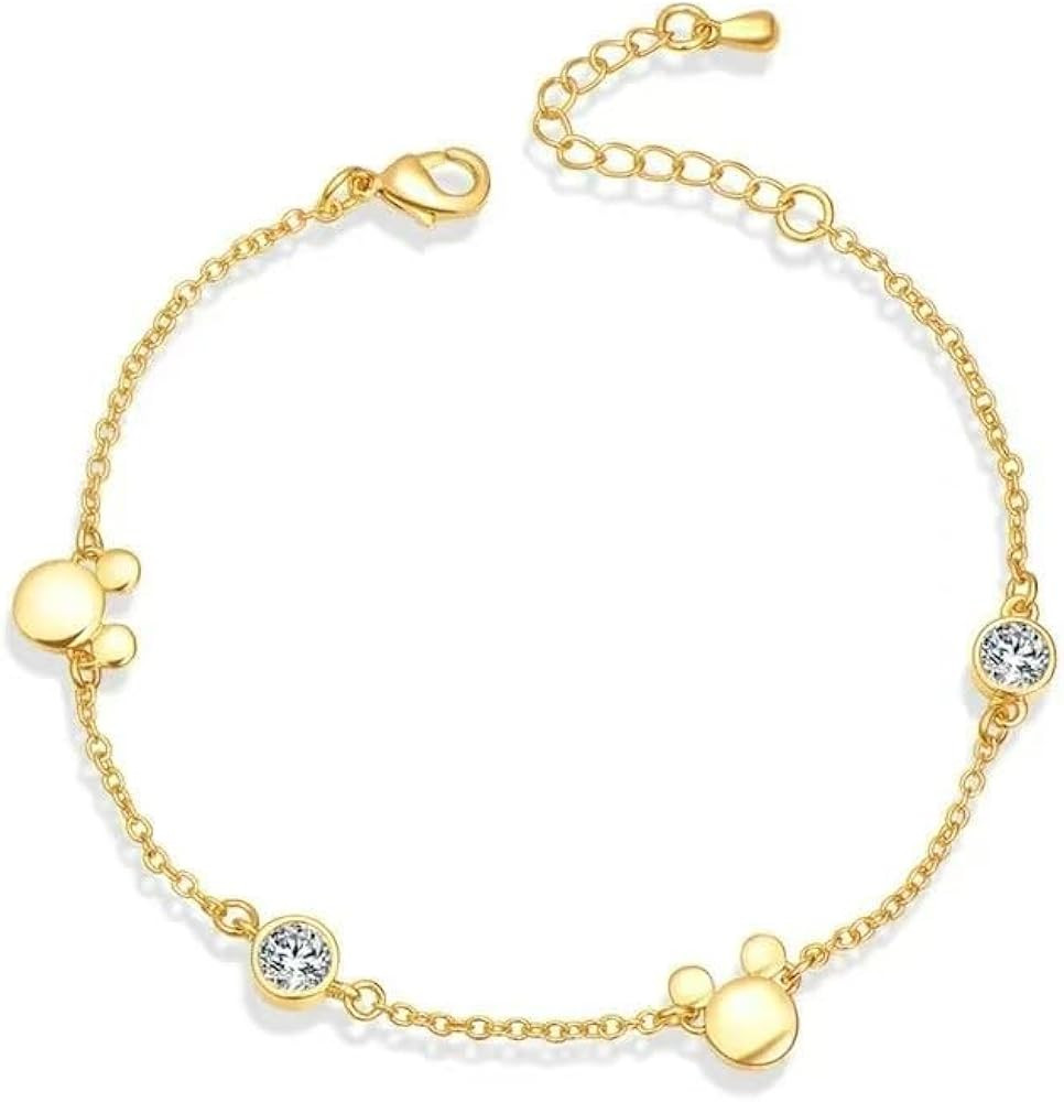 Mouse Bowknot Butterfly Bracelet Cubic Zirconia Adjustable Chain Hand Wrist Bracelets Cute Jewelr... | Amazon (US)