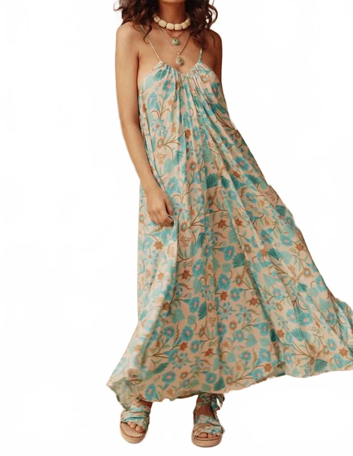 Goldie Strappy Maxi Dress In Lagoon | Shop Simon