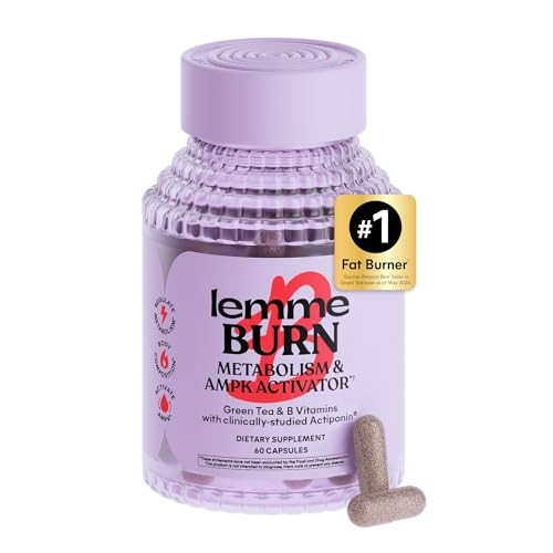 Lemme Burn - Metabolism, Belly Fat Burning + AMPK Activating Supplement for Men & Women w/Clinically Studied Actiponin Gynostemma, Green Tea Extract, Vitamins B6 & B12 - Gluten Free, 60 Count | Amazon (US)