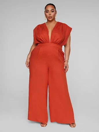 Elle Linen Jumpsuit - Gabi Fresh x FTF - Fashion To Figure | Fashion To Figure