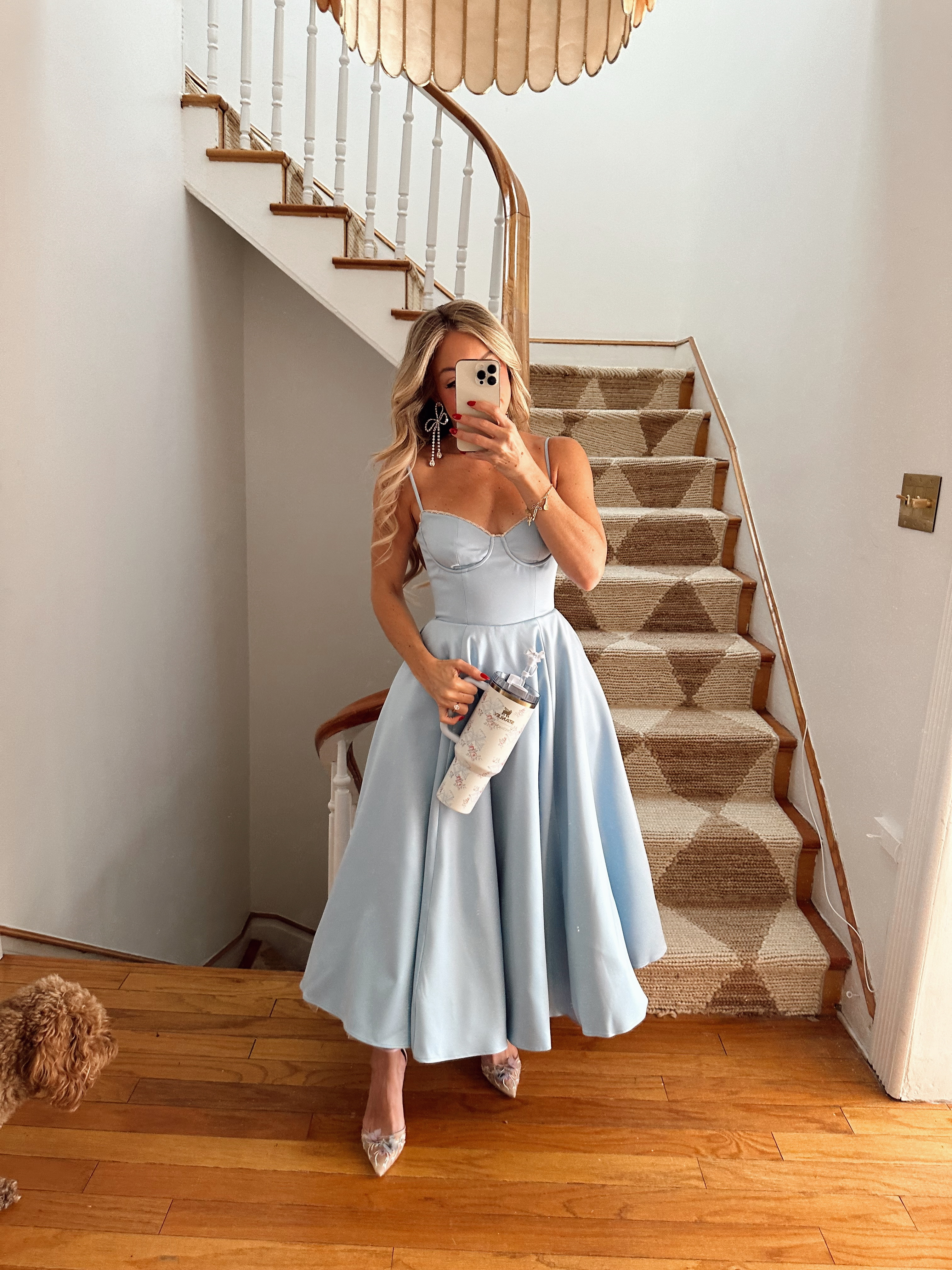 20% off the dress brand that never goes on sale now $239 (normally $300) Runs very small size a full size up from normal size  Perfect princess dress 🩵 earrings 30% off 🎀

#LTKHoliday #LTKCyberWeek #LTKSaleAlert