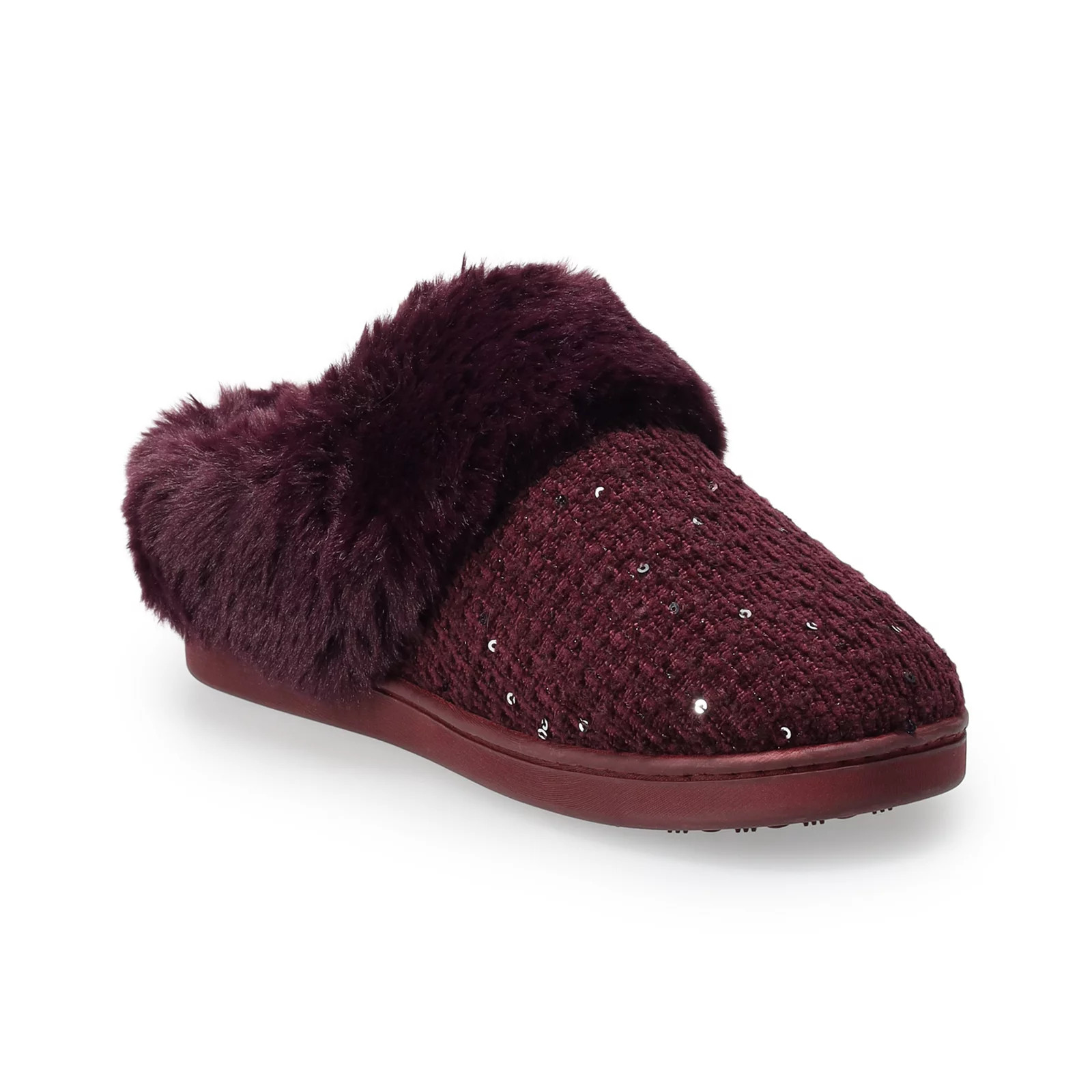 LC Lauren Conrad Allis Faux Fur Cuff Clog Women's Slippers | Kohl's
