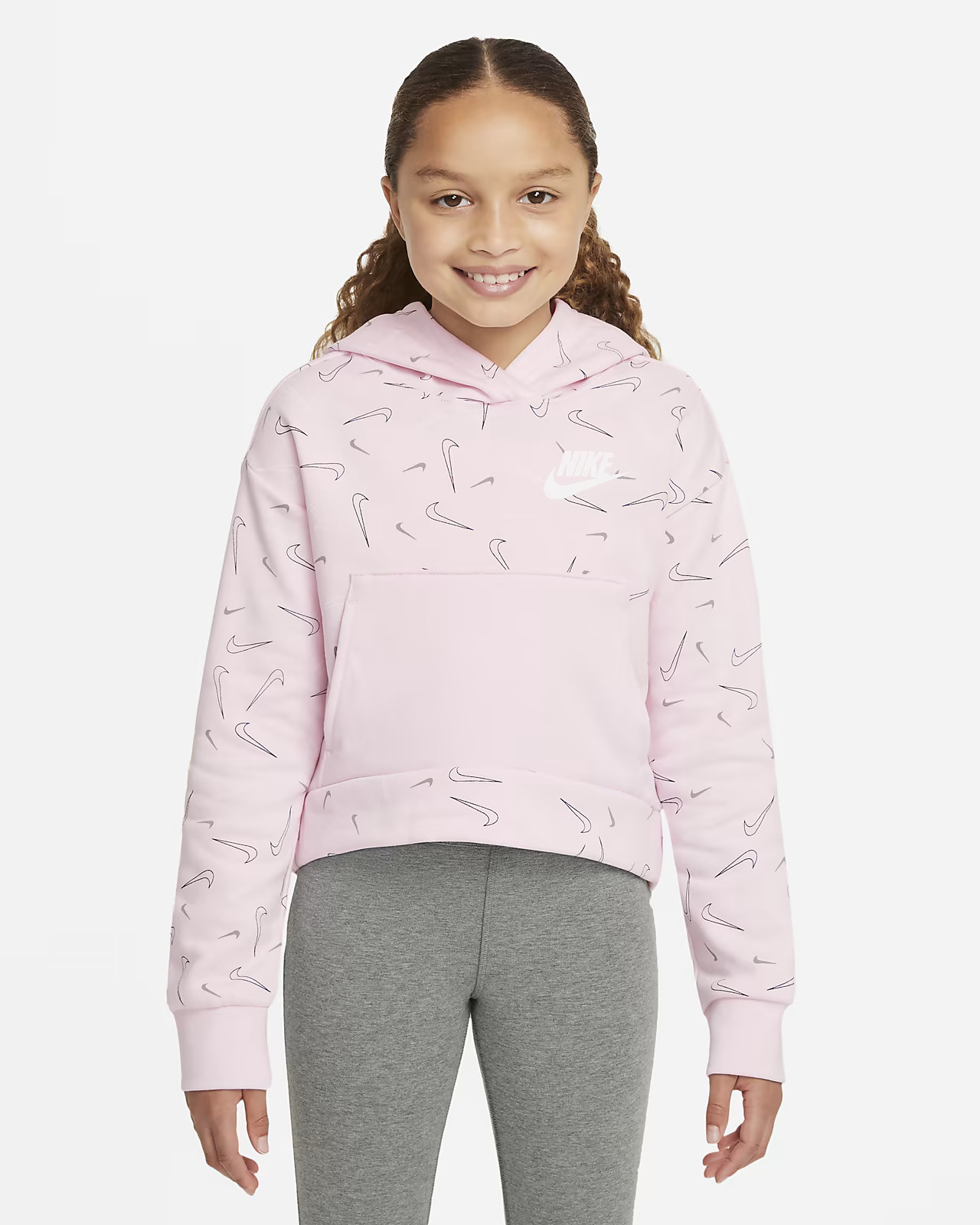 Older Kids' (Girls') Printed Fleece Hoodie | Nike (UK)