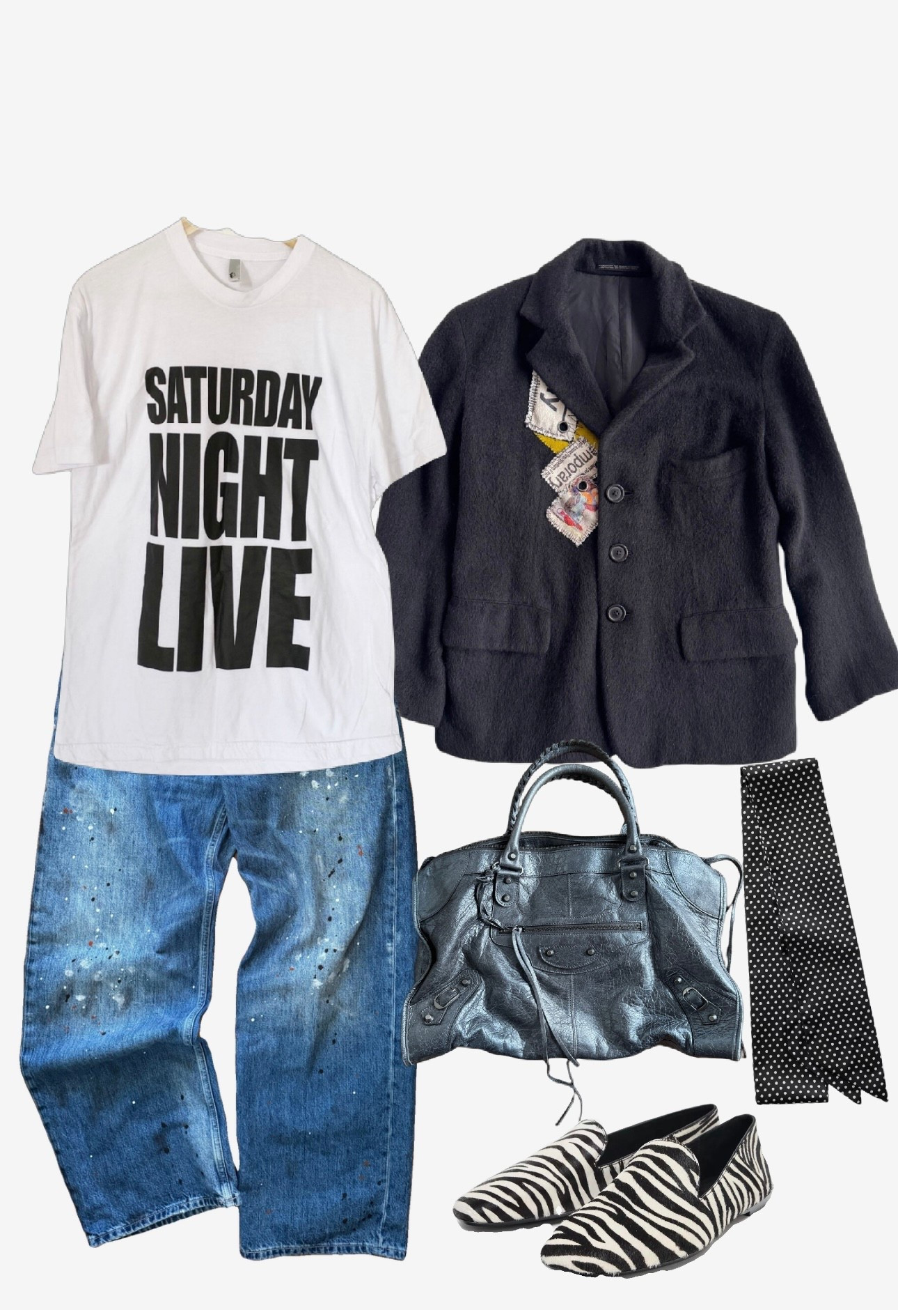 T-shirt, blazer, and bag are secondhand/vintage.

#LTKOver40 #LTKootd