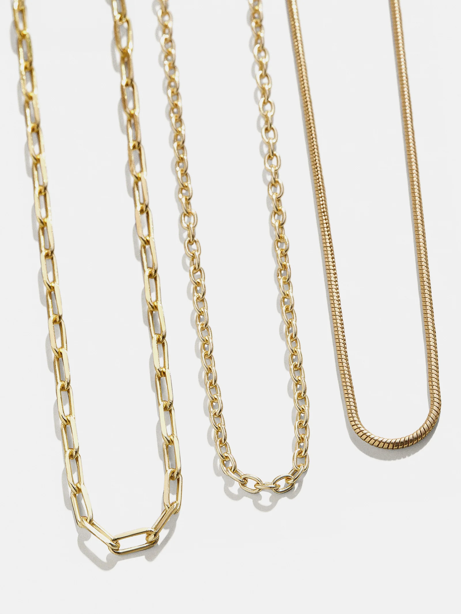 Cluster Charm Necklace Chain - Gold Paperclip Chain | BaubleBar