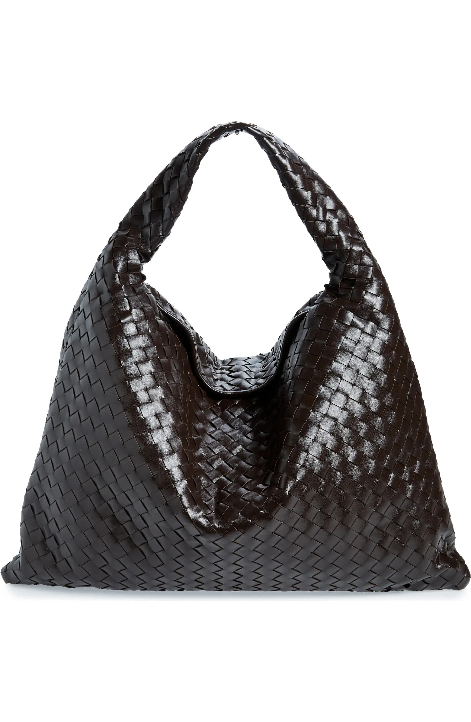 Large Hop Intrecciato Leather Hobo Bag | Nordstrom