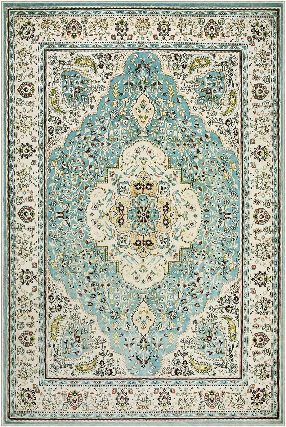 Lahome Floral Medallion Area Rug - 8x10 Area Rugs for Living Room Large Bedroom Rug, Turkish Prin... | Amazon (US)