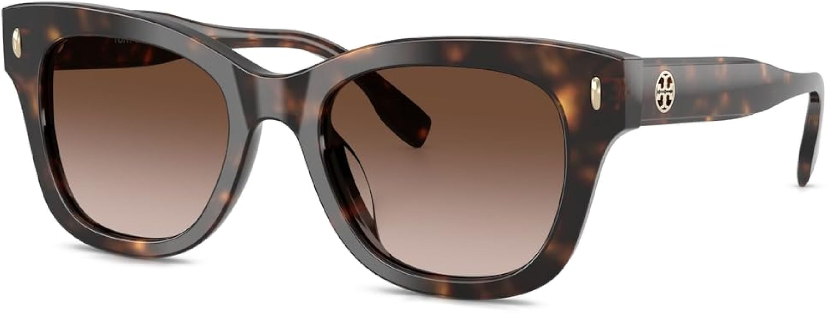 Amazon.com: Tory Burch Women's Miller Square Sunglasses, Dark Tortoise, One Size : Clothing, Shoe... | Amazon (US)