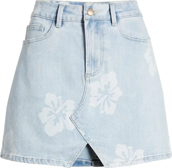 Rip Curl Hibiscus Heat Overdyed Denim Skirt | Nordstrom, Nordstrom Fall Sale, July 4th Outfit | Nordstrom