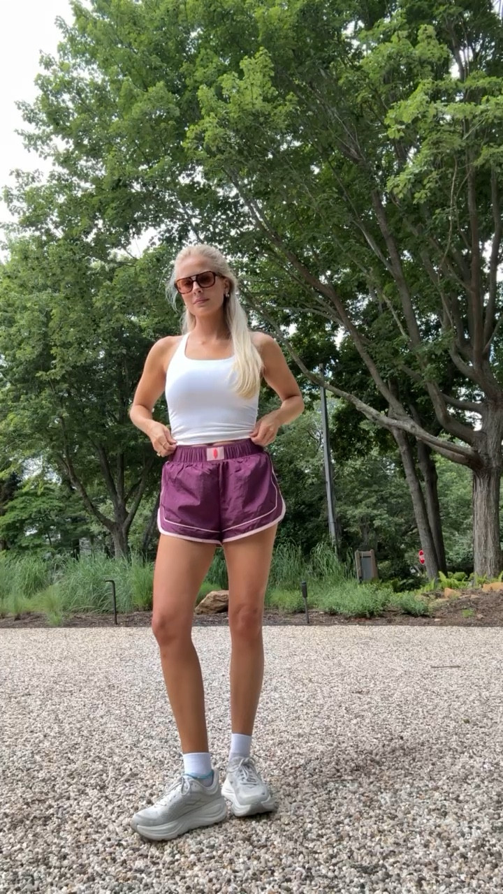 Size small shorts (color: mulberry), size XS/S top, shoes tts!

#kathleenpost workout outfit, activewear outfit, Pilates outfit, free people movement, running shorts, active shorts

#LTKStyleTip #LTKActive