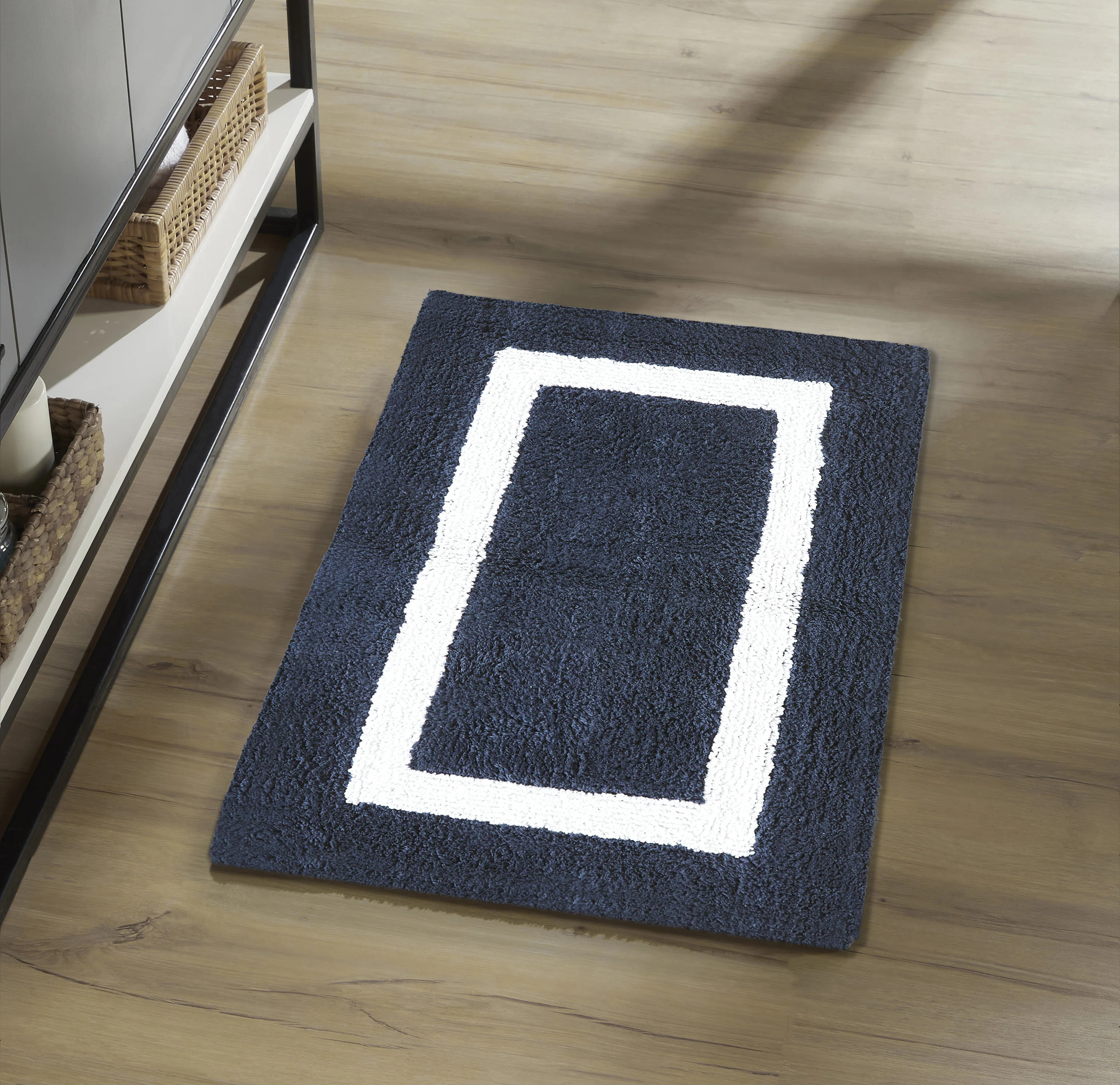 Highland Dunes Widman 100% Cotton Tufted Reversible Bath Rug Super Absorbent, Machine Washable Ba... | Wayfair North America
