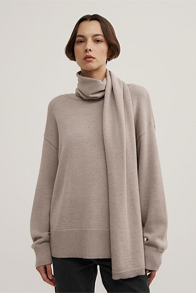 Scarf Detail Knit | Witchery (AU)