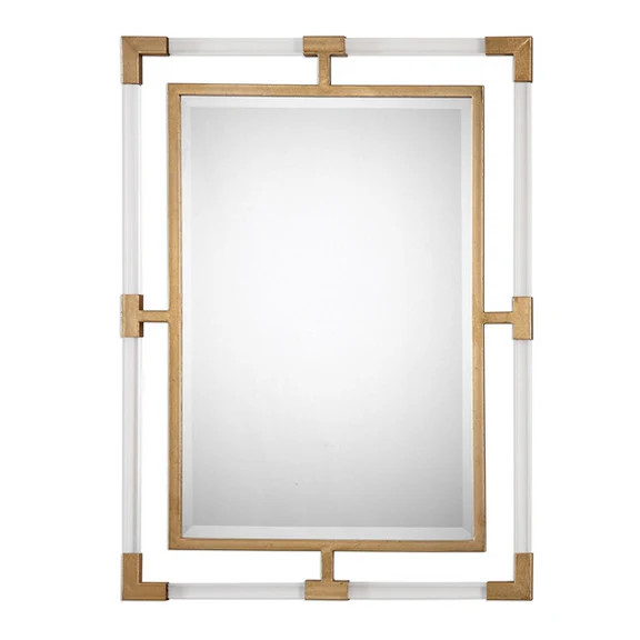 Uttermost Balkan Modern Gold Wall Mirror | Mintwood Home