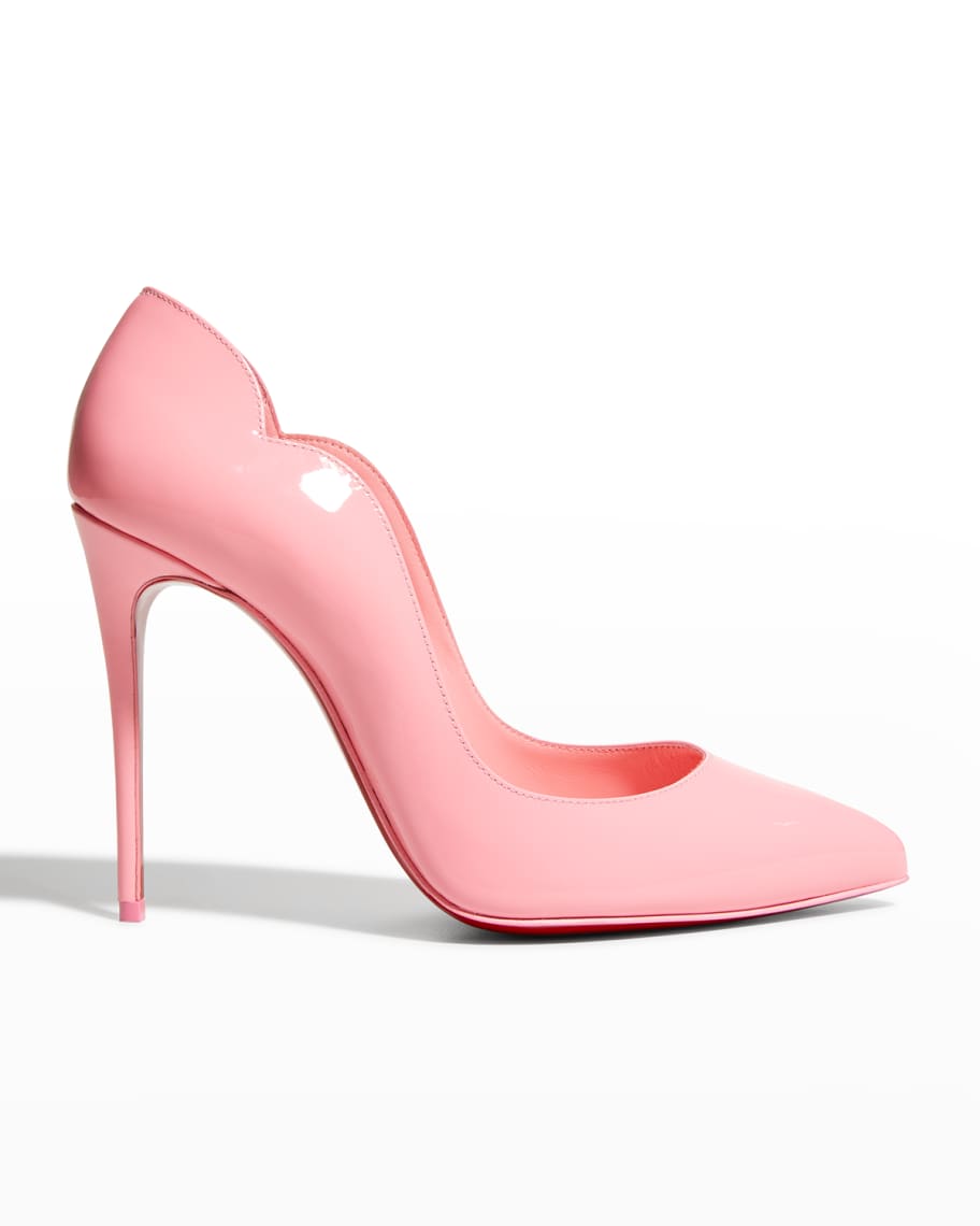 Christian Louboutin Hot Chick 100mm Patent Red Sole High-Heel Pumps | Neiman Marcus