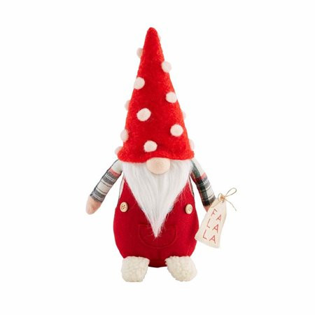 1 PC-12 Red and White Pom Pom Holiday Gnome With a Fa La La Sign by Mud Pie | Walmart (US)