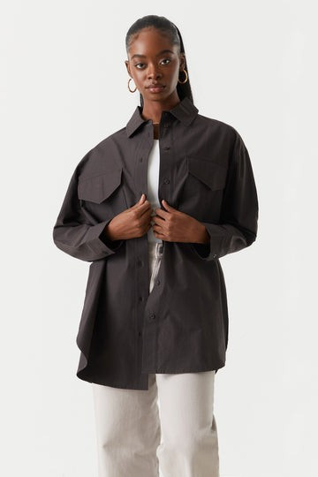 Oversized Poplin Shirt | Urban Planet