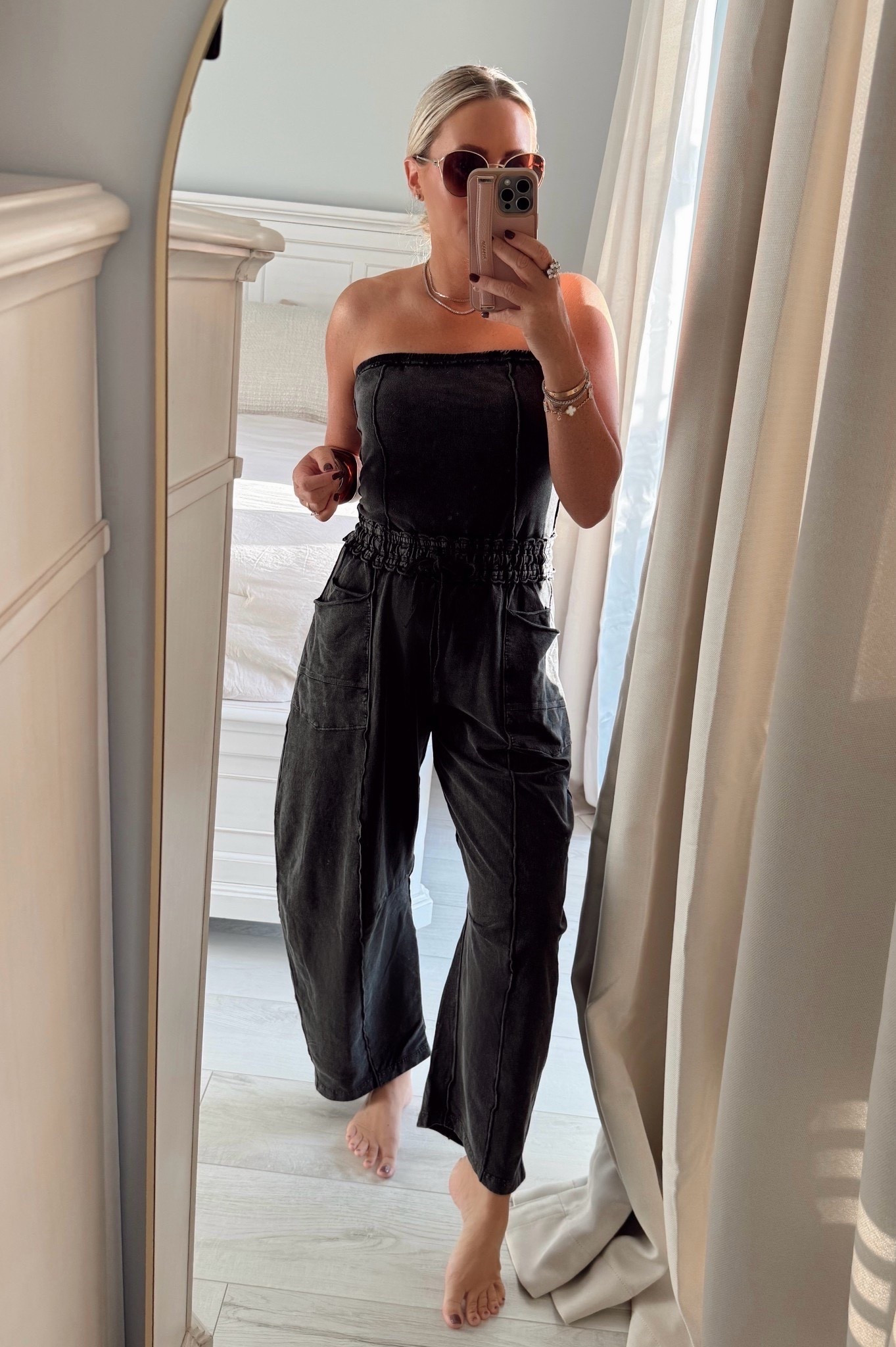 I love this thing! NEW colors! This is the black! I do small and it stays put! 🤍

Romper. Jumpsuit. Fall style. Casual outfits. 

#LTKTravel #LTKActive #LTKBeauty