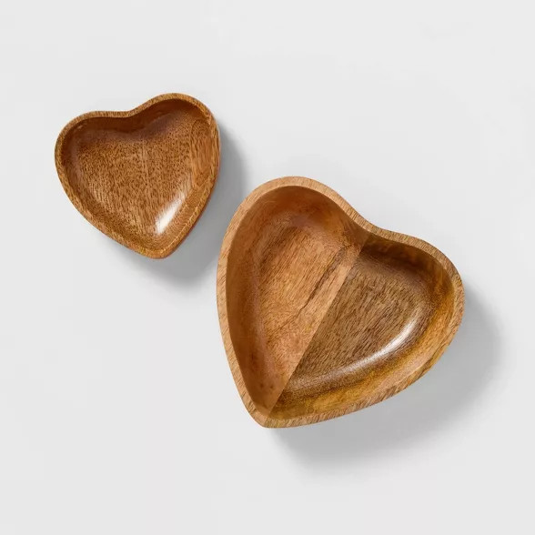 Heart Shaped Wood Trinket Tray Set of 2 - Sugar Paper ™ | Target